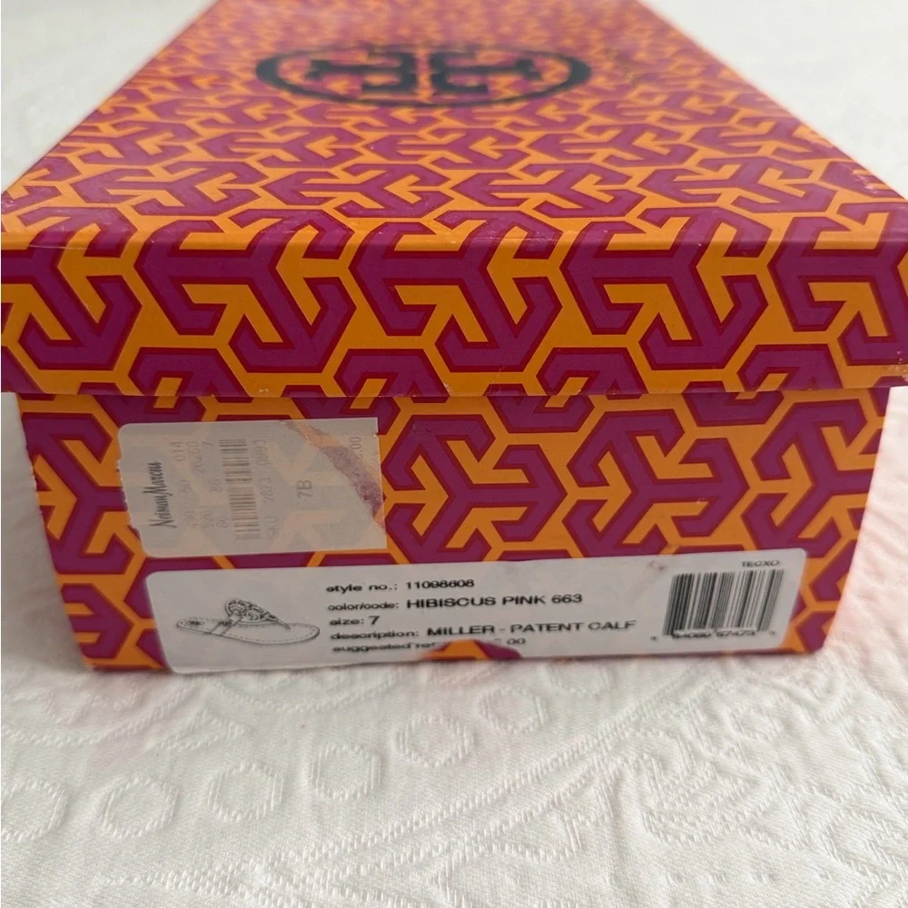 Tory Burch Miller Patent Leather Thong Sandals in hibiscus - Picture 4 of 4